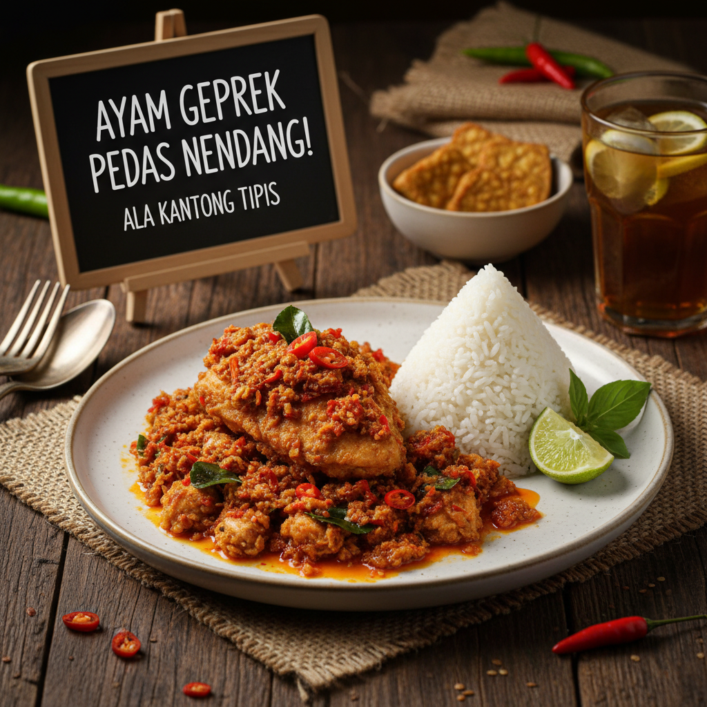 Ayam Geprek Pedas Nendang ala Kantong Tipis