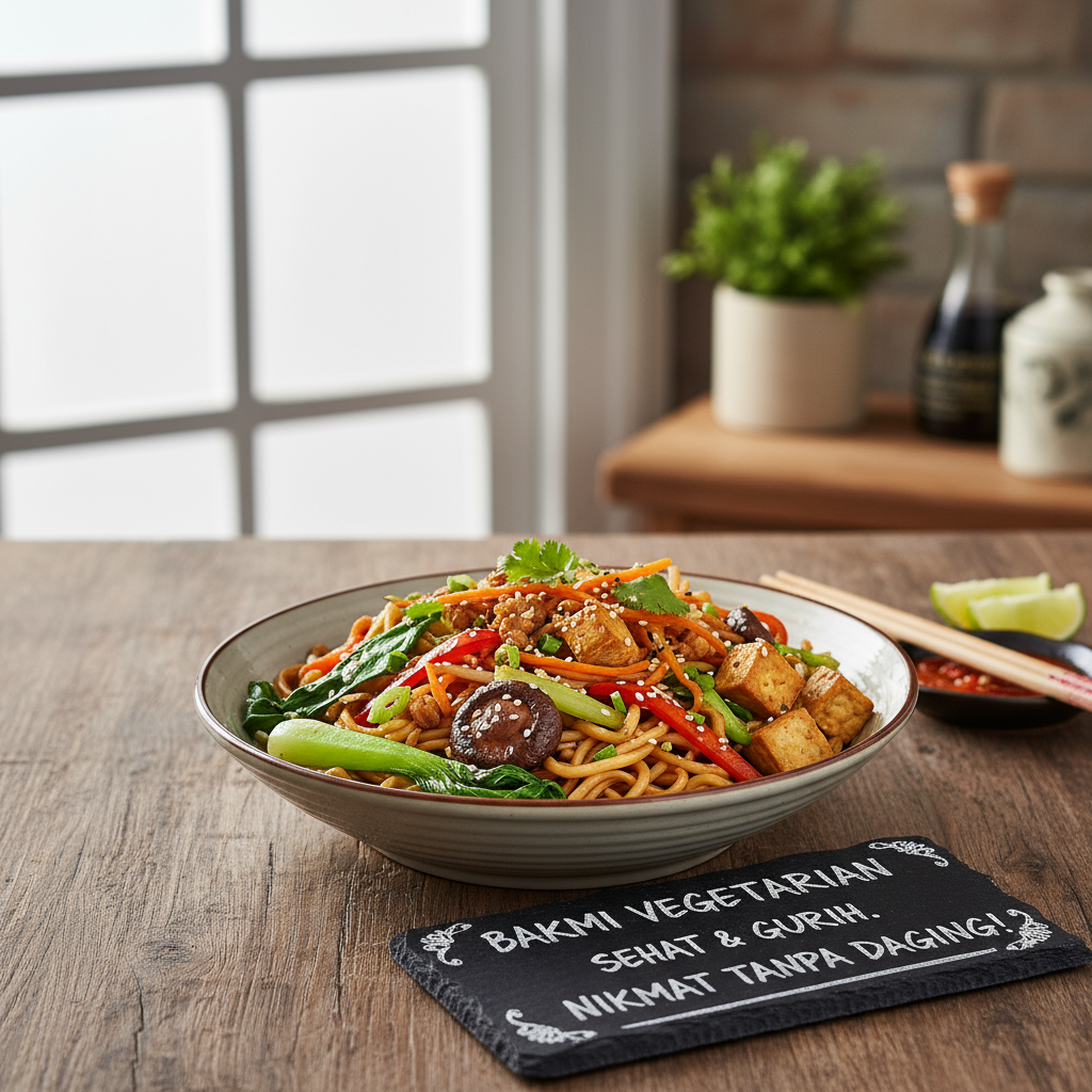Bakmi Vegetarian Sehat dan Gurih, Nikmat Tanpa Daging!