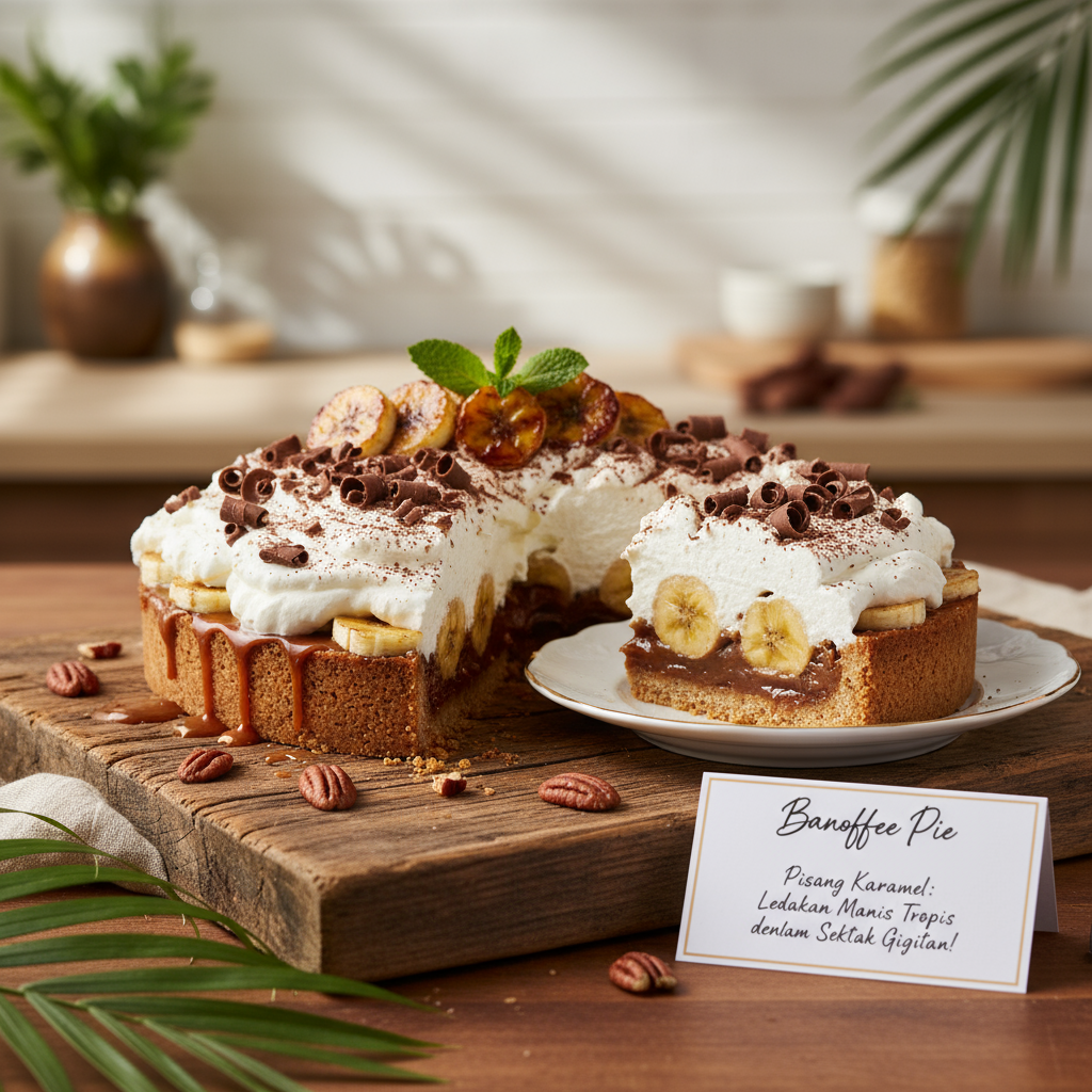 Banoffee Pie Pisang Karamel: Ledakan Manis Tropis dalam Setiap Gigitan!