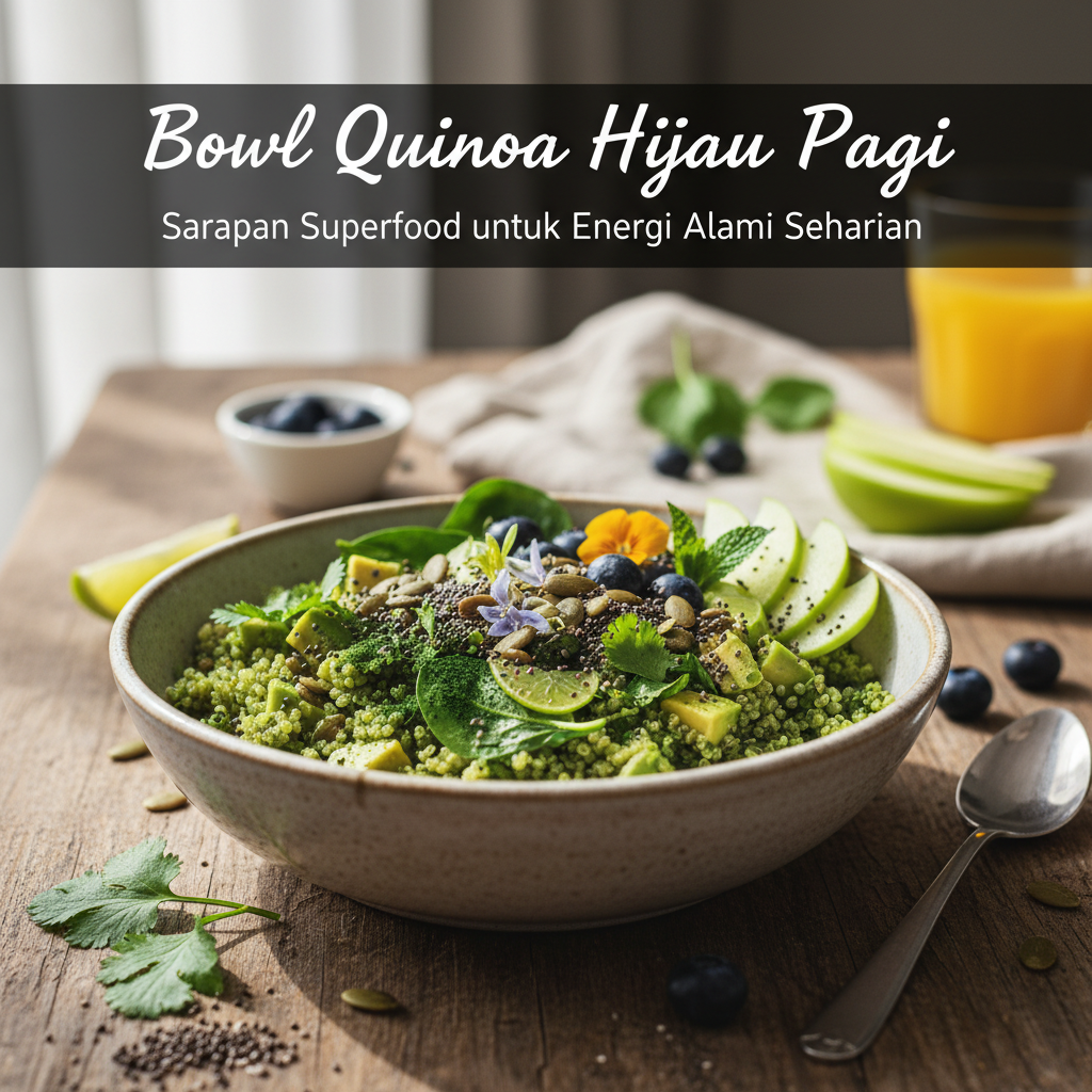 Bowl Quinoa Hijau Pagi: Sarapan Superfood untuk Energi Alami Seharian