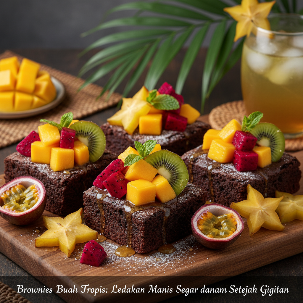 Brownies Buah Tropis: Ledakan Manis Segar dalam Setiap Gigitan