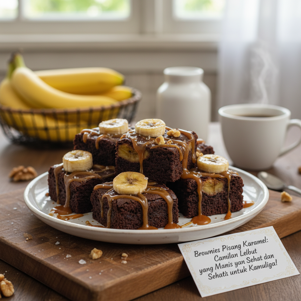 Brownies Pisang Karamel: Camilan Lembut yang Manis dan Sehat untuk Keluarga!