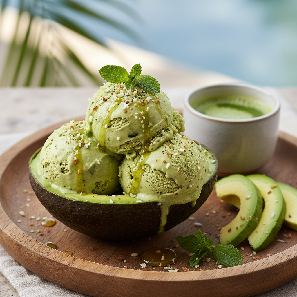 Es Krim Avocado Matcha: Camilan Sehat ala Fusion Tropis