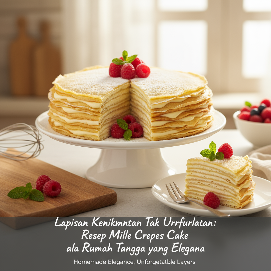Lapisan Kenikmatan Tak Terlupakan: Resep Mille Crepes Cake ala Rumah Tangga yang Elegan