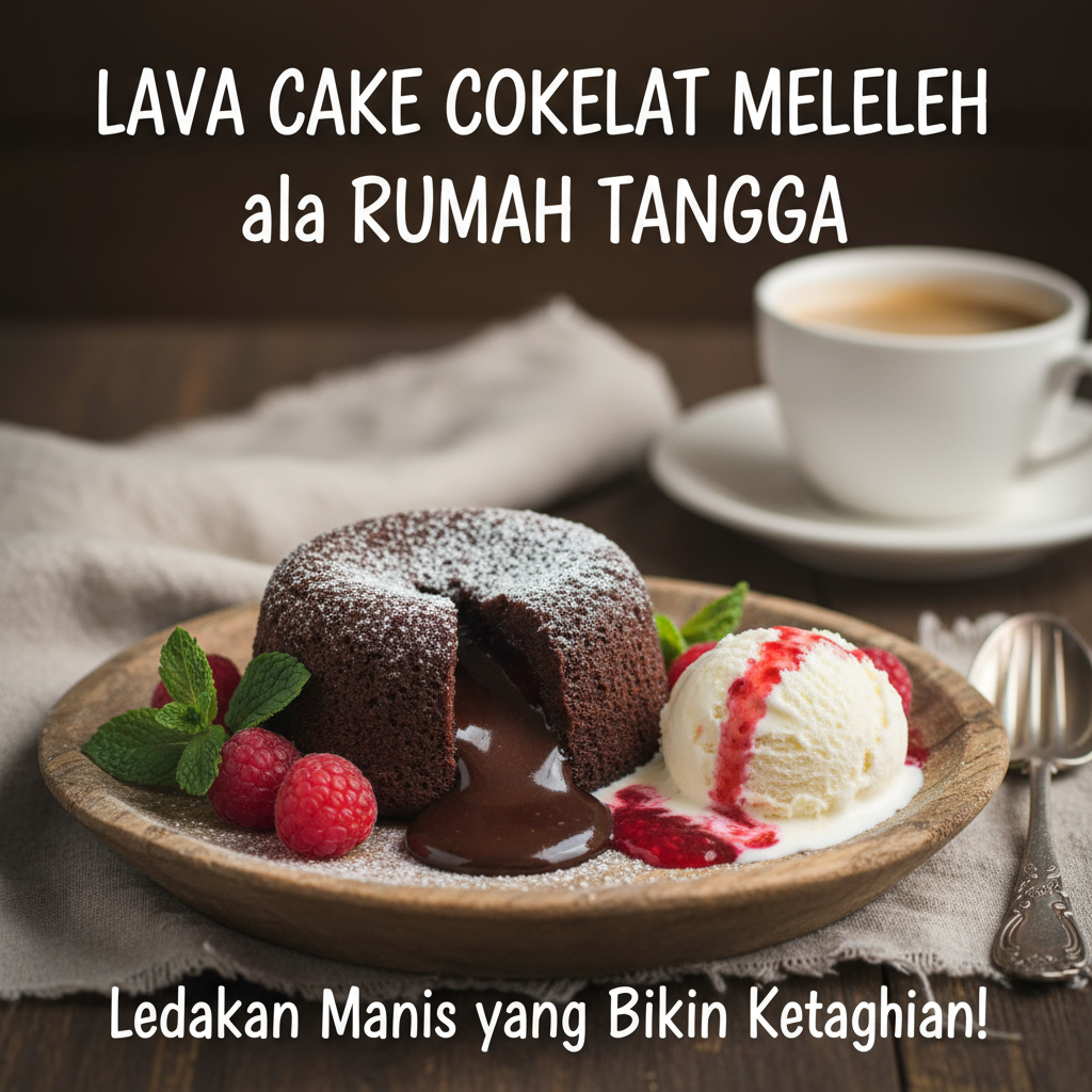 Lava Cake Cokelat Meleleh ala Rumah Tangga: Ledakan Manis yang Bikin Ketagihan!