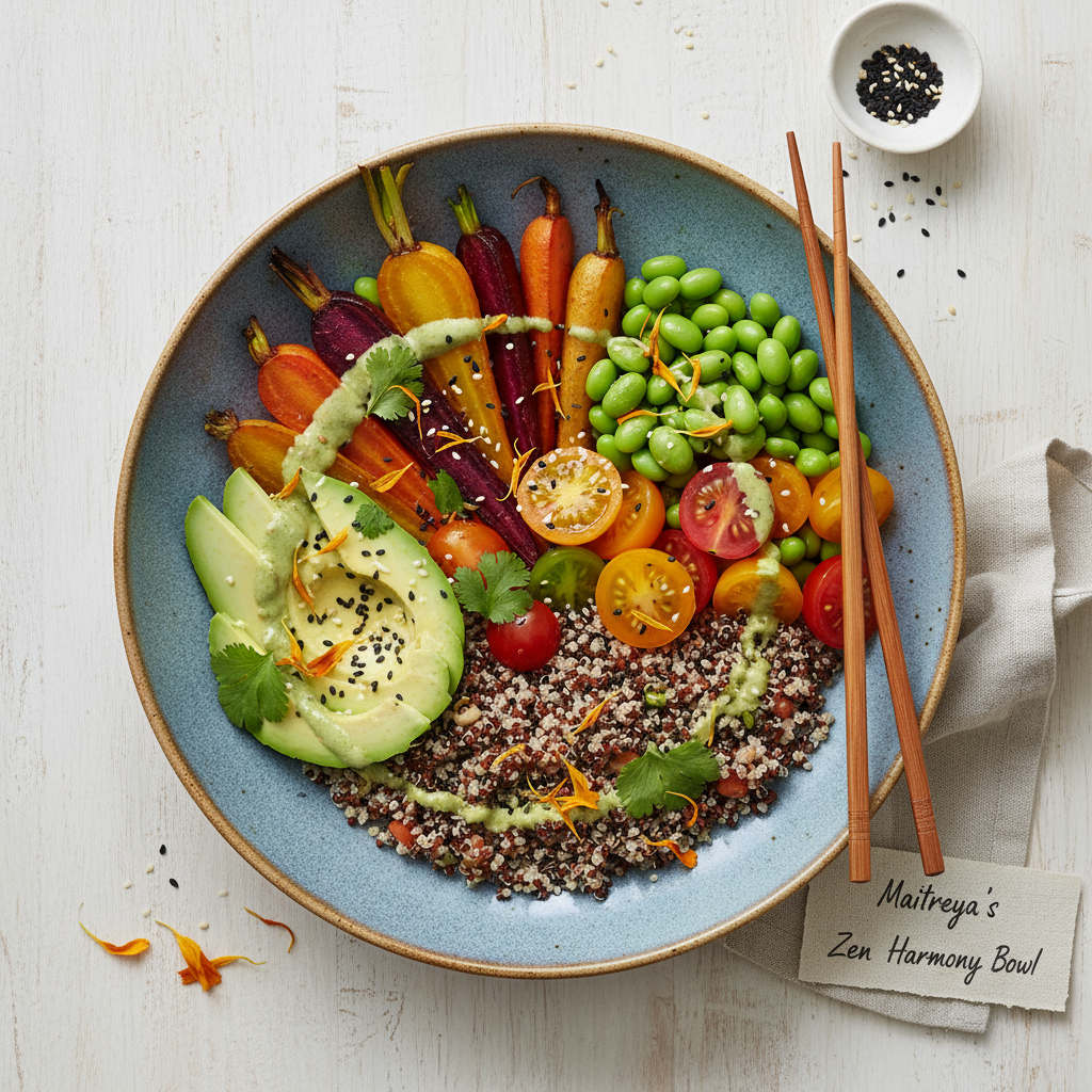 Maitreya's Zen Harmony Bowl: Hidangan Vegetarian Penuh Keseimbangan