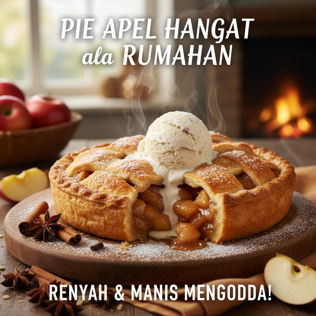 Pie Apel Hangat ala Rumahan: Renyah dan Manis Menggoda!