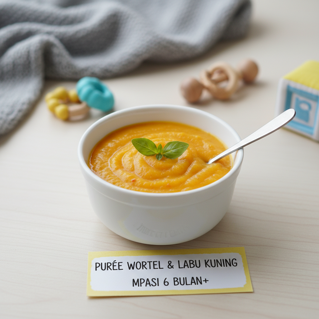 Puree Wortel dan Labu Kuning: MPASI Bergizi untuk Bayi 6 Bulan Pertama