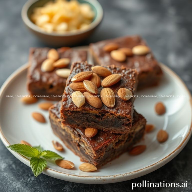 Rahasia Resep Anti Gagal brownies topping almond - Dessert .
