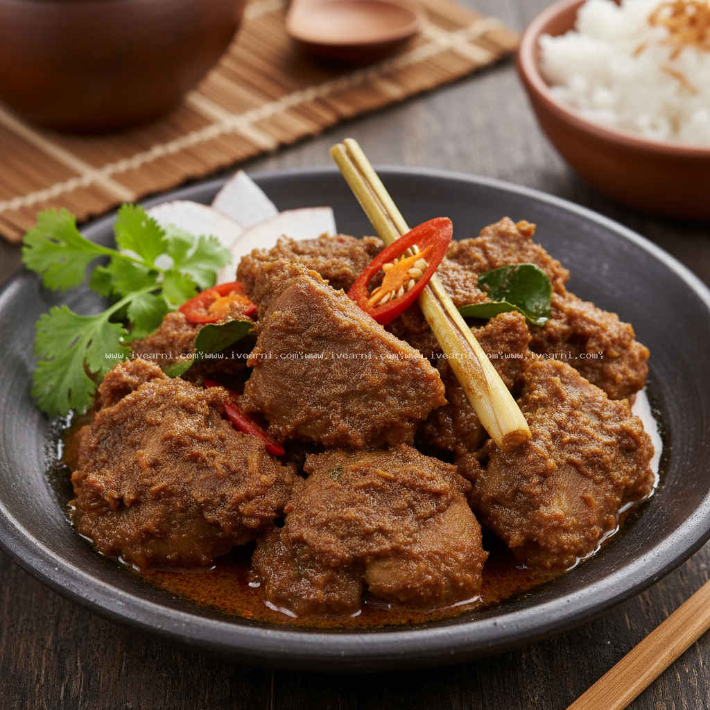 Rahasia Resep Anti Gagal cara membuat rendang daging kambing - Rendang .