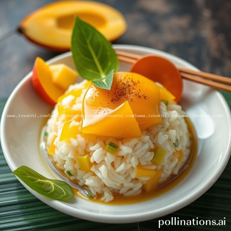 Rahasia Resep Anti Gagal mango sticky rice pandan - Dessert .
