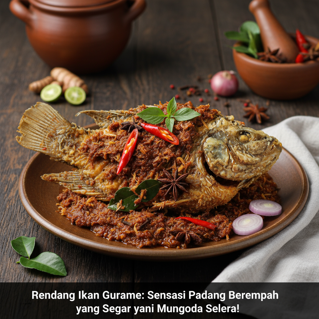 Rendang Ikan Gurame: Sensasi Padang Berempah yang Segar dan Menggoda Selera!