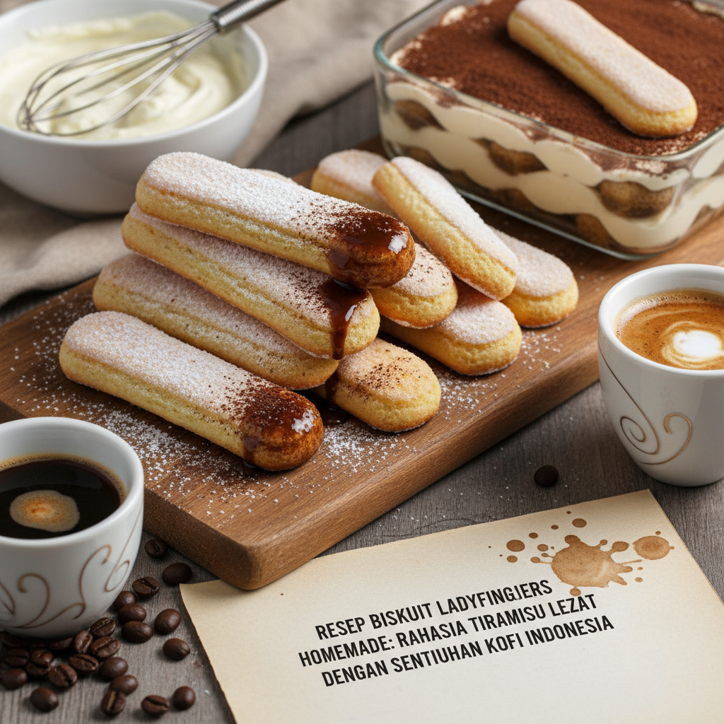 Resep Biskuit Ladyfingers Homemade: Rahasia Tiramuis Lezat dengan Sentuhan Kopi Indonesia