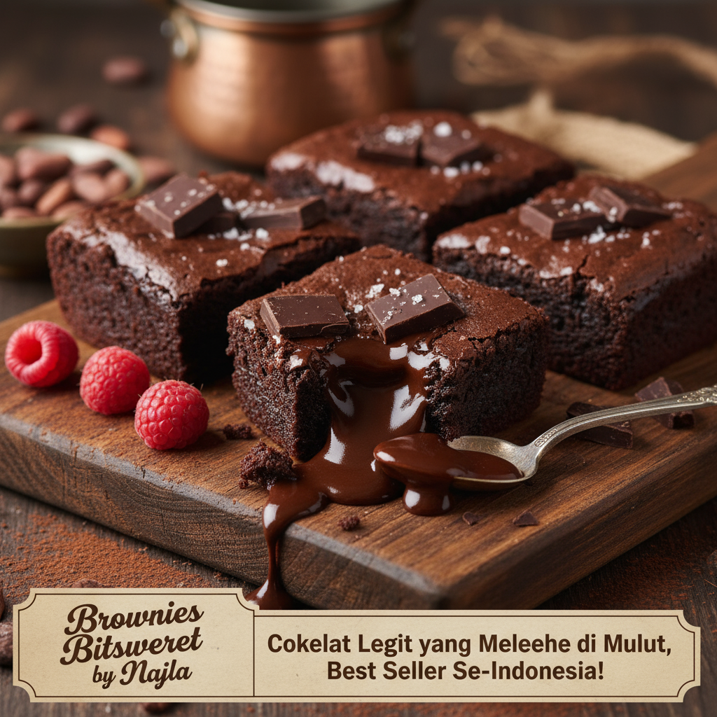Resep Brownies Bittersweet by Najla: Cokelat Legit yang Meleleh di Mulut, Best Seller Se-Indonesia!