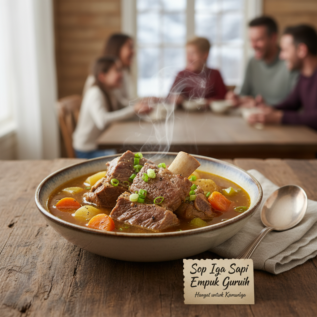 Resep Sop Iga Sapi Empuk Gurih, Hangat untuk Keluarga