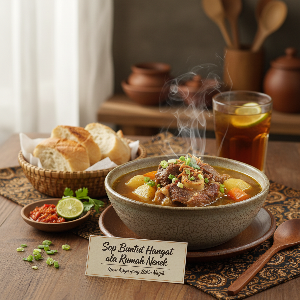 Sop Buntut Hangat ala Rumah Nenek: Rasa Kaya yang Bikin Nagih