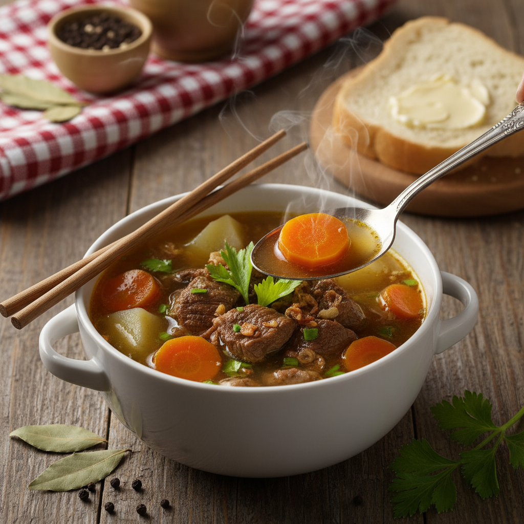 Sop Daging Sapi Hangat ala Rumahan yang Menggugah Selera