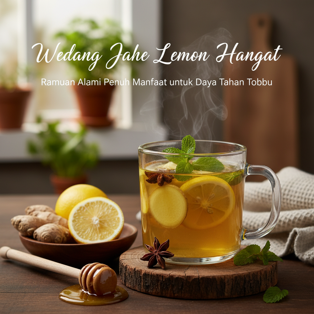 Wedang Jahe Lemon Hangat: Ramuan Alami Penuh Manfaat untuk Daya Tahan Tubuh